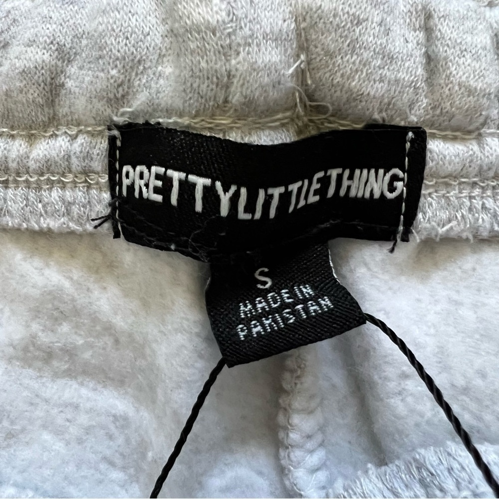 NWT PrettyLittleThing Ash Grey Thigh Pocket Casual Cuffed Joggers Sweatpants S - Picture 7 of 11